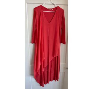 NWOT Soft Surroundings Pretty Coral Spring Dress - M